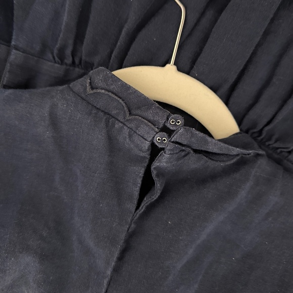 FRAME Denim Scallop Flounce Dress - Picture 8 of 9